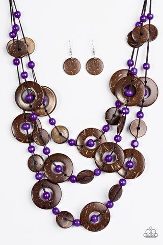 Paparazzi - Bahama Bungalow Purple ♥ Necklace