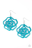 Paparazzi ♥ Island Rose - Blue ♥ Earrings