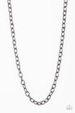 Paparazzi ♥ Courtside Seats - Black Mens Necklace