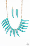 Paparazzi ♥ Tusk Tundra - Blue ♥ Necklace