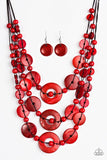 Paparazzi Bali Boardwalk - Red ♥ Necklace