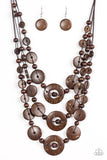 Paparazzi Bali Boardwalk - Brown ♥ Necklace