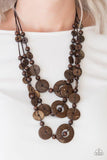Paparazzi Bali Boardwalk - Brown ♥ Necklace