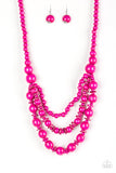 Paparazzi ♥ Rio Rainbows - Pink ♥ Necklace