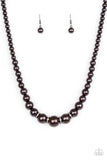 Paparazzi ♥ Party Pearls - Black ♥ Necklace