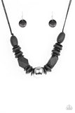 Paparazzi Grand Turks Getaway - Black ♥ Necklace