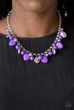 Paparazzi Flirtatiously Florida - Purple ♥ Necklace