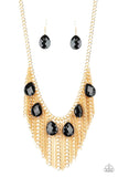 Paparazzi ♥ Vixen Conviction - Gold Necklace