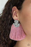 Paparazzi Make Some PLUME - Pink ♥ Post Earrings