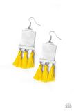 Paparazzi Tassel Retreat - Yellow ♥ Earrings