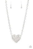 Paparazzi Heartbreakingly Blingy - White ♥ Necklace