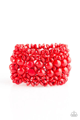 Paparazzi ♥ Tropical Bliss - Red ♥ Bracelet