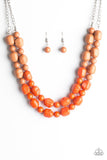 Paparazzi ♥ Island Excursion - Orange ♥ Necklace