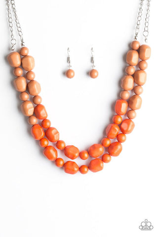 Paparazzi ♥ Island Excursion - Orange ♥ Necklace