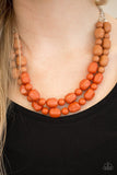 Paparazzi ♥ Island Excursion - Orange ♥ Necklace