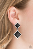 Paparazzi ♥ Geo Glam - Black ♥ Clip-On