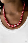 Paparazzi ♥ Party Pearls - Red ♥ Necklace