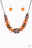 Paparazzi ♥ Pacific Paradise - Orange ♥ Necklace