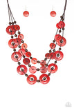 Paparazzi - Catalina Coastin ♥ Red Necklace