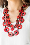 Paparazzi - Catalina Coastin ♥ Red Necklace