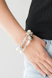 Paparazzi ♥ Downtown Dazzle - White ♥ Bracelet