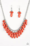 Paparazzi ♥ Bead Binge - Orange ♥ Necklace