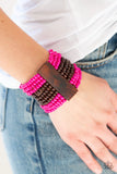 Paparazzi ♥ JAMAICAN Me Jam - Pink ♥ Bracelet