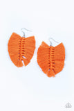 Paparazzi Earring ~ Knotted Native - Orange