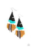 Paparazzi - Summer Heat - Black ♥ Earrings