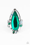 Paparazzi ♥ Sparkle Smitten - Green ♥ Ring