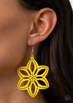 Paparazzi Bahama Blossoms - Yellow Earrings