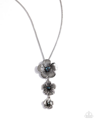 Paparazzi ♥ Wallflower Whimsy - Blue ♥ Necklace