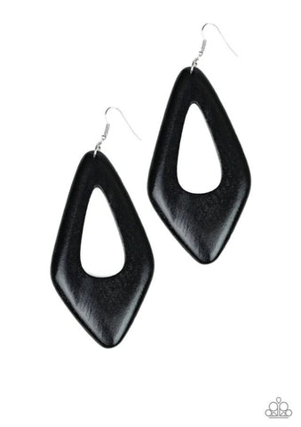 Paparazzi ♥ A SHORE Bet - Black ♥ Earrings