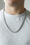 Paparazzi Instant Replay - Silver ♥ Mens Necklace
