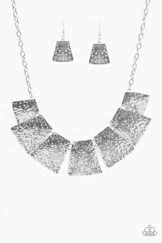 Paparazzi ♥ Here Comes The Huntress - Silver ♥ Necklace