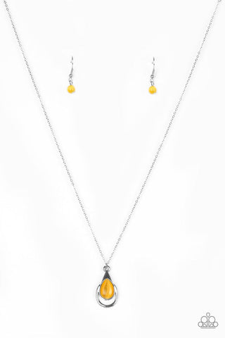 Paparazzi ♥ Just Drop It! - Yellow ♥ Necklace