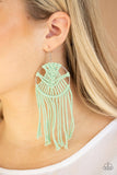 Paparazzi ♥ MACRAME, Myself, and I - Green ♥ Earrings