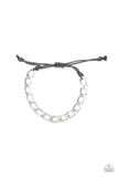Paparazzi ♥ Goalpost - Silver ♥ Mens Bracelet
