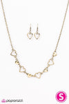 Paparazzi Hustle and Heart - Brass ♥ Necklace