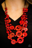 Paparazzi Bali Boardwalk - Red ♥ Necklace
