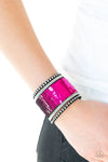 Paparazzi MERMAIDS Have More Fun - Pink Silver ♥ Bracelet