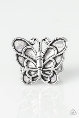 Paparazzi Sky High Butterfly - Silver ♥ Ring
