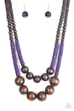 Paparazzi Cancun Cast Away - Purple ♥ Necklace