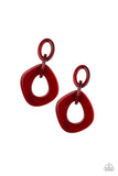 Paparazzi Torrid Tropicana - Red ♥ Post Earrings