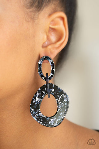 Paparazzi Confetti Congo - Blue ♥ Post Earrings