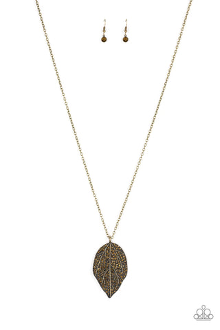 Paparazzi ♥ Natural Re-LEAF - Brass Necklace
