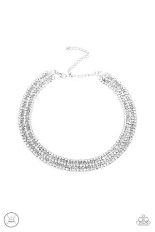 Paparazzi Full REIGN - White ♥ Necklace