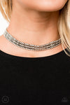 Paparazzi Full REIGN - White ♥ Necklace