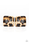 Paparazzi Making HISS-tory - Brown ♥ Post Earrings