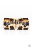 Paparazzi Making HISS-tory - Brown ♥ Post Earrings